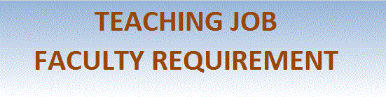 Teaching Job, Faculty requirement for Home Tutor, Coaching Institute Teaching Job, Faculty requirement for Home Tutor, Coaching Institute